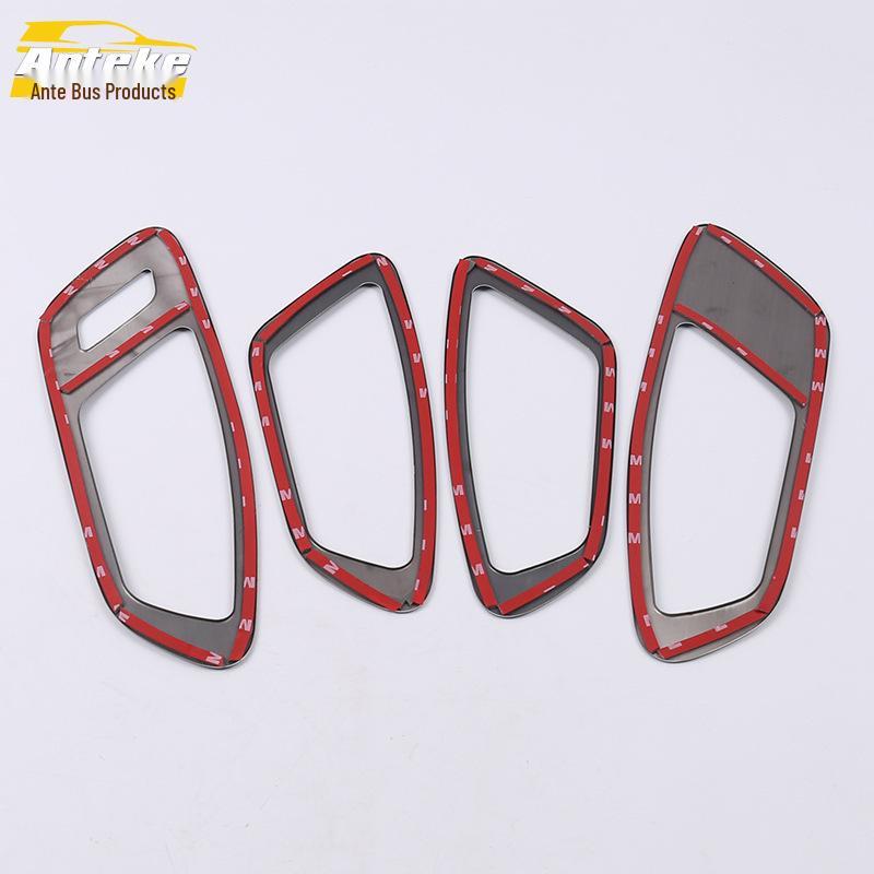 Compatible Decorative Sticker for Junpai D80 2019: Interior Door Handle Ring & Armrest Buckle