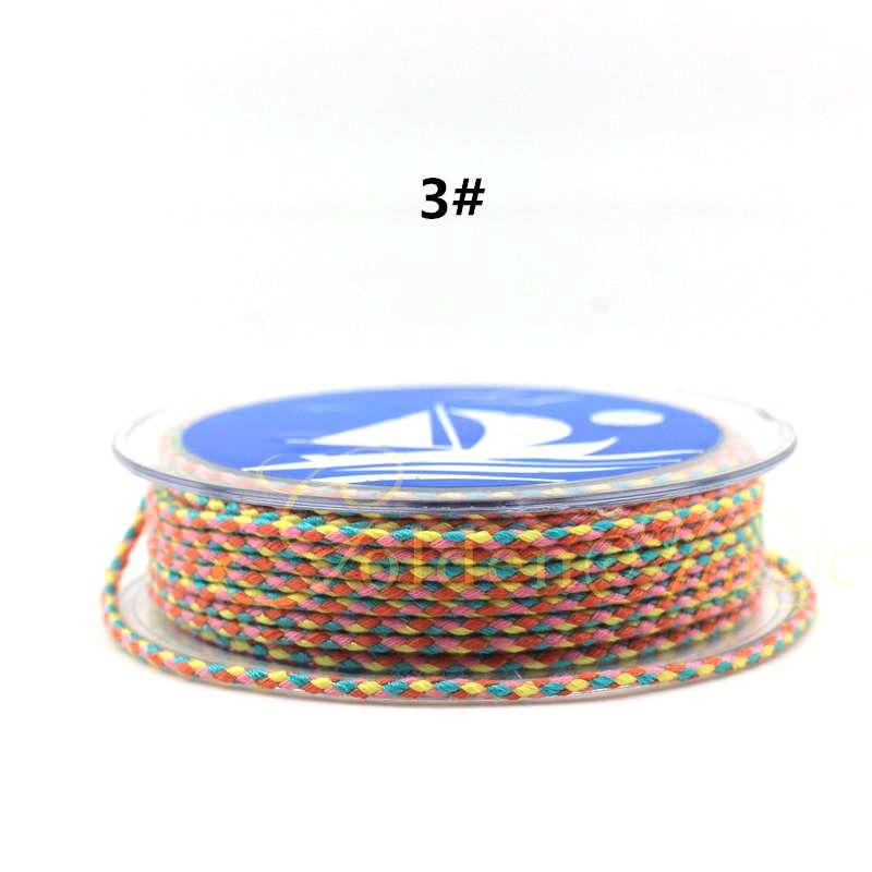 Colorful Carrying Strap Braided Rope Hand-Made Cotton Threads Handcraft Braiding Rope Braided Rope Bracelet Braiding Thread Crafts Tassel DIY Material