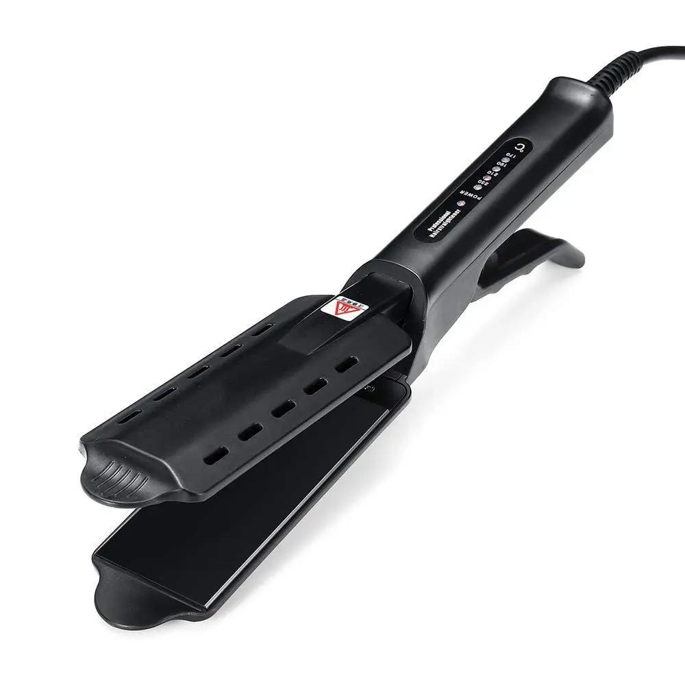 

Curling And Straightening Dual Use Hair Straightening Splint Constant Temperature 4 Gears Portable Air Bangs Curling Straightene US чёрный