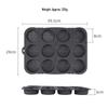 12-Cavity Silicone Hamburger Bun Baking Mold