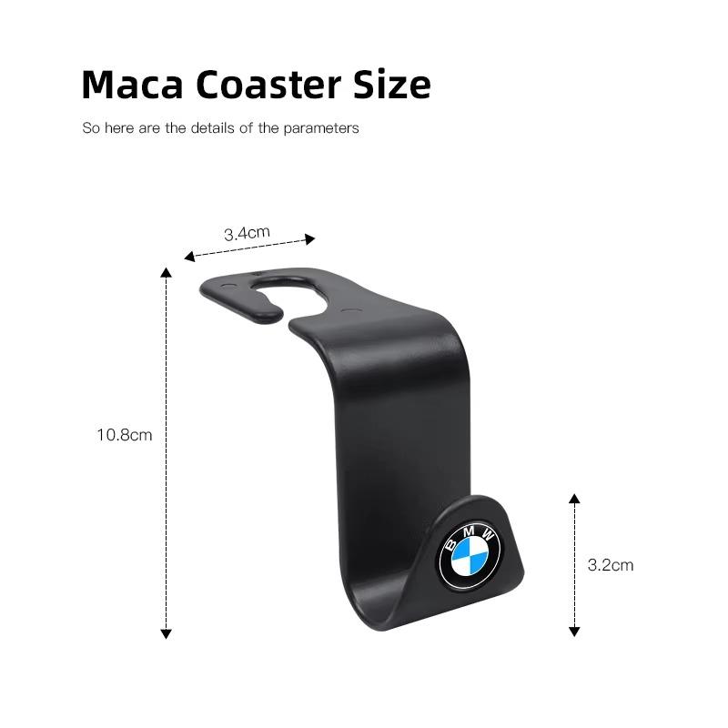 KSMH6 Car Sticker Storage Hanger Hook Shock Resistant No Damage To Seat Metal Rod Multifunctional Back Seat Bag Holder For BMW E F X