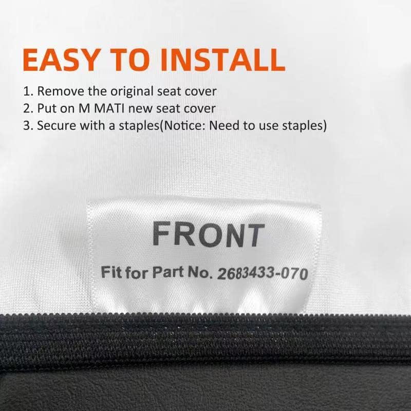 M MATI ATV Seat Cover Leather Compatible With Polaris Sportsman 500 400 300 700 450 600 800 MV7 Hawkeye 2005-2014, MPN# 2683434-070 2684045 2684046