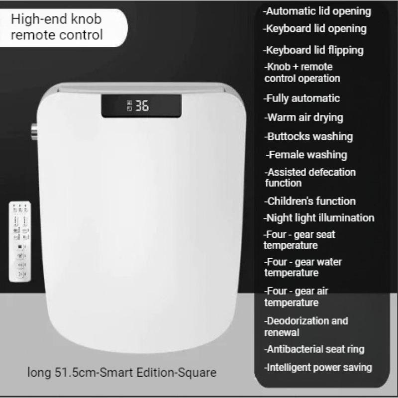 Smart Automatic Bidet Toilet Seat with Heating Function - Universal Fit for U-Shaped & D-Shaped Toilets