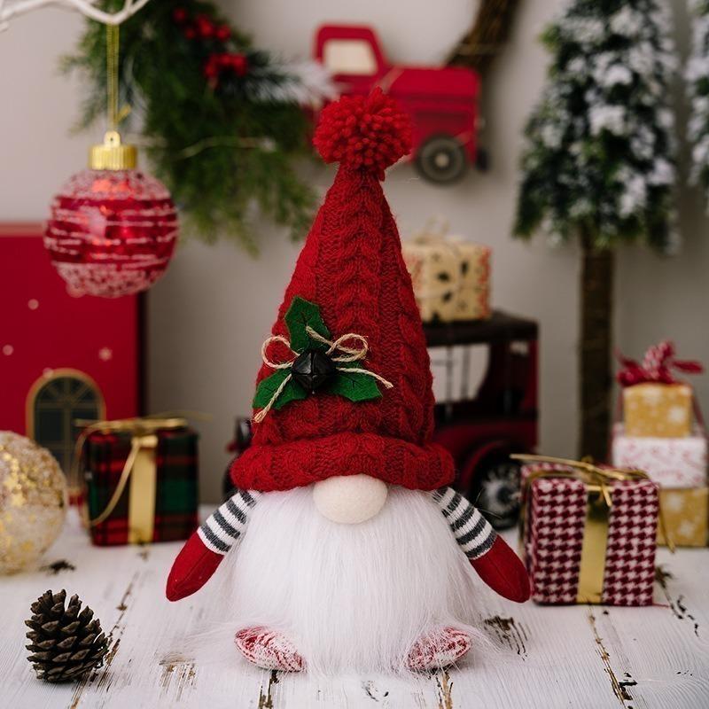 Glowing Knitted Gnome Doll with Led Night Light 30CM Christmas Decorations 2025 Home Xmas Tree Decor Navidad New Year 2025 Gift
