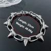 New Punk Rivet Spike Chain Bracelet for Men Women Stainless Steel Gothic Biker Bracelet Hiphop Rock Jewelry Gift Accessories