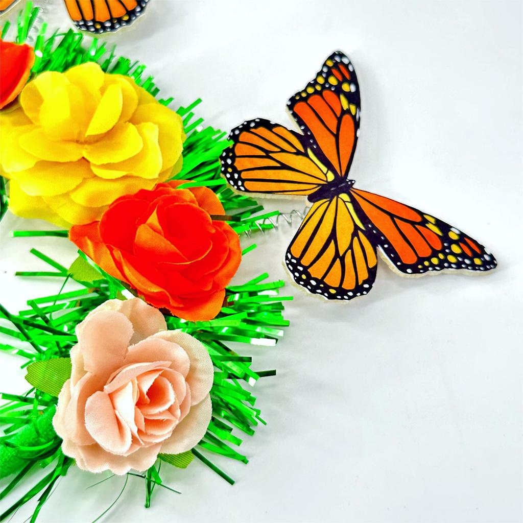 Colorful Butterfly Headband for Adult Elegant Flower Headhoop Carnival Party Headdress Stage Performances Props Headwear