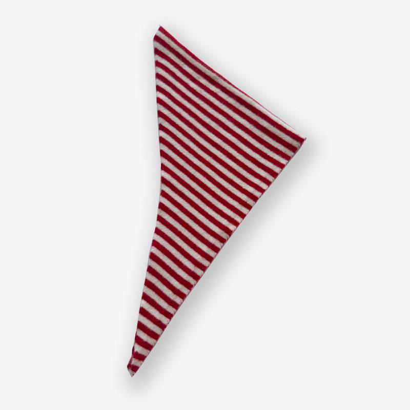 

Wool Knitted Striped Triangle Headscarf Scarf For Women Autumn Winter Warm Striped Headscarf Fashion Scarf Ladies Headband