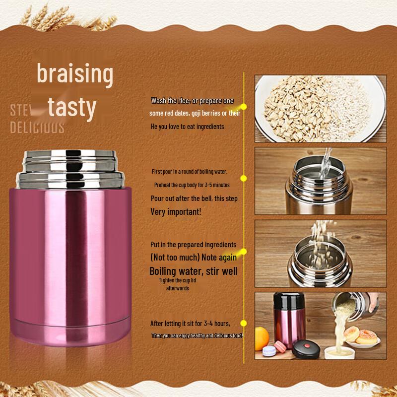 TLAKEHO 304 Stainless Steel Insulated Food Jar