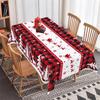 Christmas Plastic Tablecloth Plaid Xmas Tree Elk Table Cover Christmas Decorations for Home 2026 Navidad Noel Gifts Table Decor