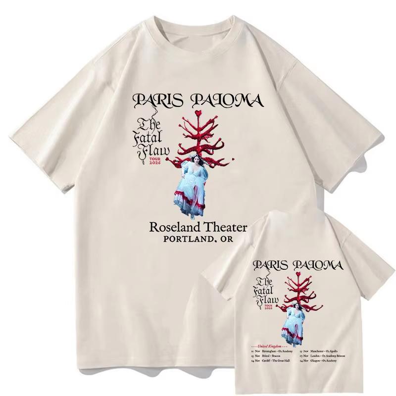 Summer Hot Paris Paloma The Fatal Flaw Graphic T Shirt Men Women Fashion Trendy T-shirt Y2K Harajuku Punk Gothic Round T-shirt
