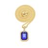 2026 Diamond-encrusted Gemstone Pendant, Tide Brand Necklace, Male Ruffian Handsome Versatile Gold Necklace Jewelry