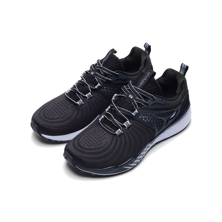 Li Ning Cloud Five V2 Cushioning Low Top Running Shoes Women Sneaker Black White ARHP008-6