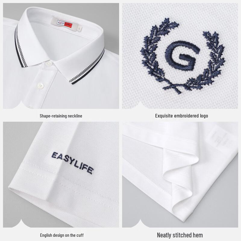 Goldlion Men's Short Sleeve Casual Polo Shirt