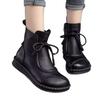 Retro Ethnic Style Short Boots, New Soft-soled Autumn and Winter Flat-bottomed Comfortable Round-head Martin Boots.