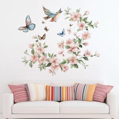 1pc Colorful Flower Pendant Light Wall Sticker Removable Wall Art Decor Waterproof Stereo Flower Home Decoration For Bedroom