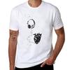 Headphones With Heart TShirt Casual Loose Fit Summer Tee Shirt TShirt