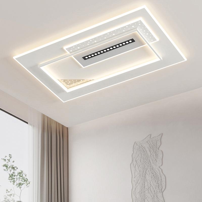 Three-color Dimming Indoor Ceiling Lamp Bedroom Living Room Dining Room Lighting Modern Square Round Ceiling Lamp 110V 220V