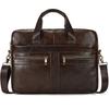Genuine Leather Briefcase Bag for 15.6 inch laptop computer bag cowskin handbag for men male leather crossbody shoulder bag