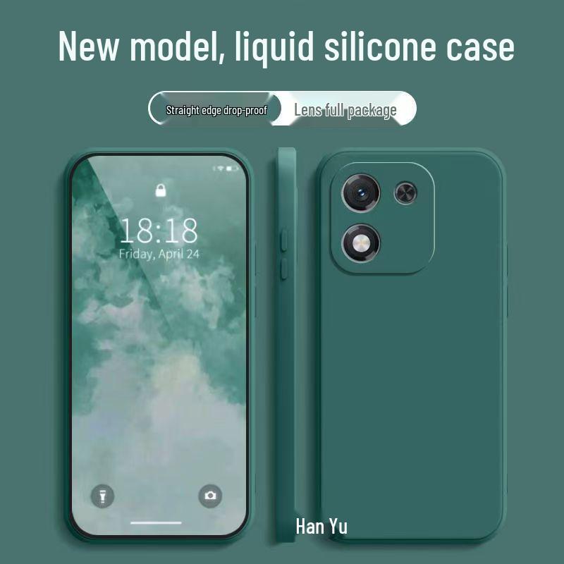 Honor X70i Case: Solid Color, Full Coverage, Anti-Drop, Soft Shell, Straight Edge Design, New Model