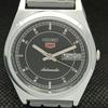 REFURBISHED VINTAGE SEIKO 5 AUTO 6309A JAPAN MENS D/D BLACK WATCH 593c-a314828-2