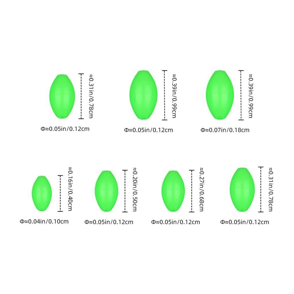 900pcs Luminous Fishing Beads Oval Plastic Glow Fishing Beads Fishing Line Beads Fishing Tackle Accessories
