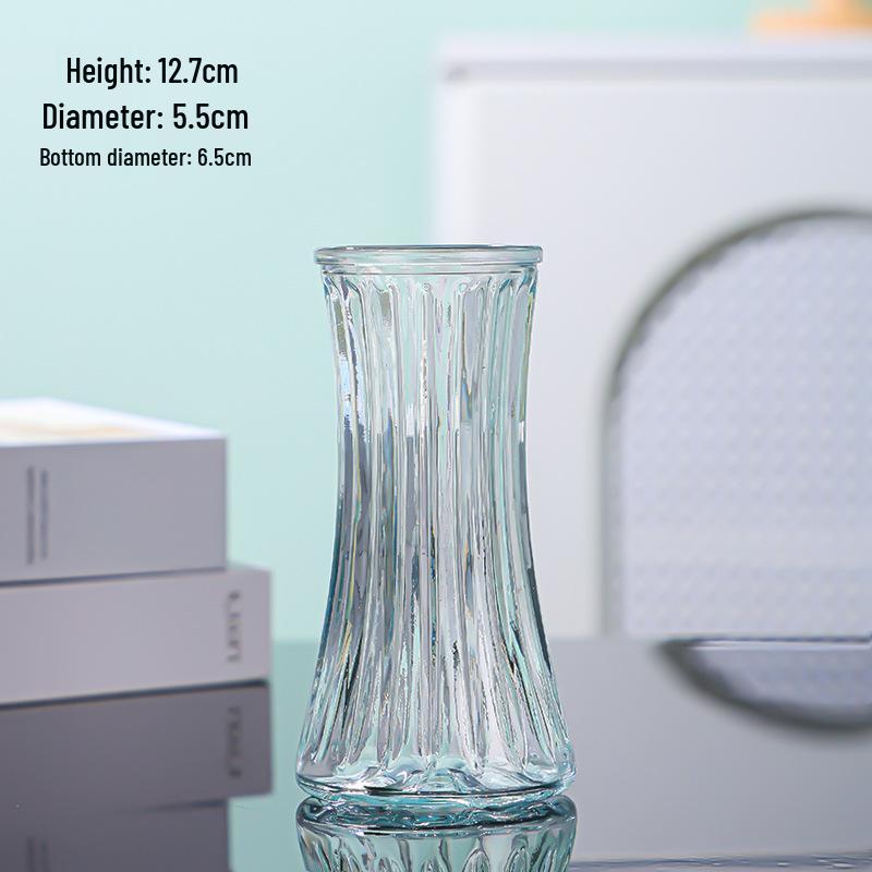 Retro Französisch-Amerikanische Mini-Glasvase für Trockenblumen & Grünzeug