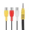 3,5mm na 3 RCA kabel Video komponentní AV adaptér kabel pro TCL TV 3,5mm na RCA Červený Bílý a Žlutý Samice Video kabel TV Set