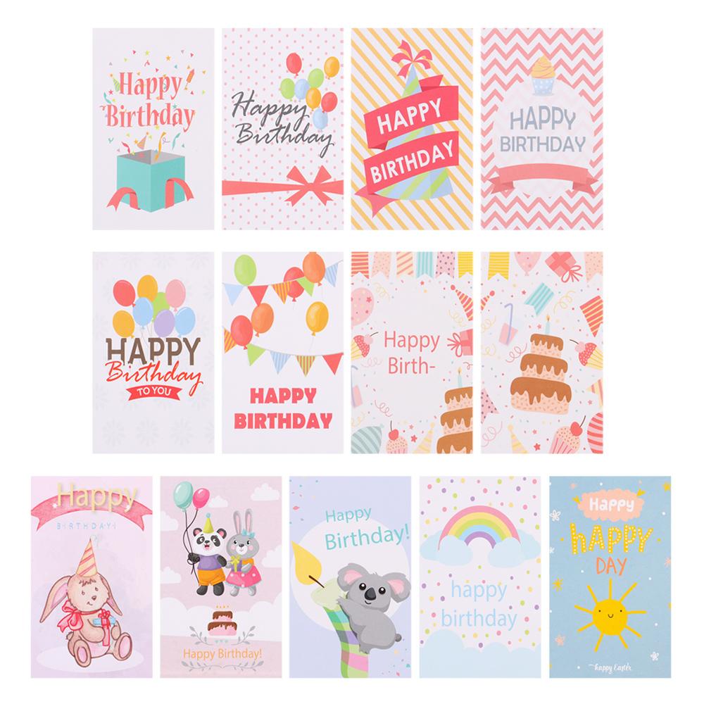 Gift Wrapping Party Decoration Message Postcard Happy Birthday Cards Greeting Labels Cartoon Animal