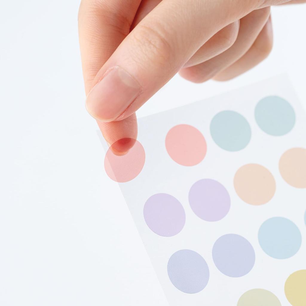 Hobonichi Techo TSUKI No Round Stickers Planner Accessories IRO/See-through (15mm)