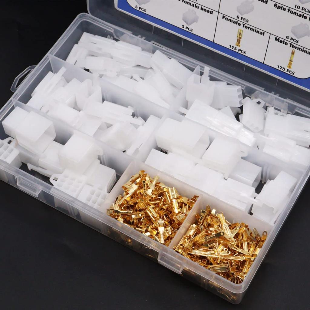 432-teiliges Kfz-Elektrikdraht-Steckverbinder-Set 2,8 mm 2 3 4 6 9-polig Kfz-Elektrikdraht Stecker Buchse Stecker und Pin-Header Crimp-Draht
