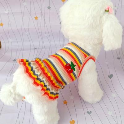 Roupas para cachorro de estimação, colete, camiseta, camisa fofa, primavera, saia, vestido, roupas para cães, camisa de fundo, fantasia de cachorro, roupas de cachorro