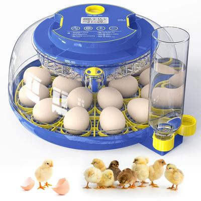 Incubators for Hatching Eggs, 18-Egg Incubator with Automatic Egg Turning and Humidity Control, Egg Candler, External Water Filling, Incubator