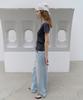 Toabe Double Layered Boat Neck T-Shirt (Charcoal)