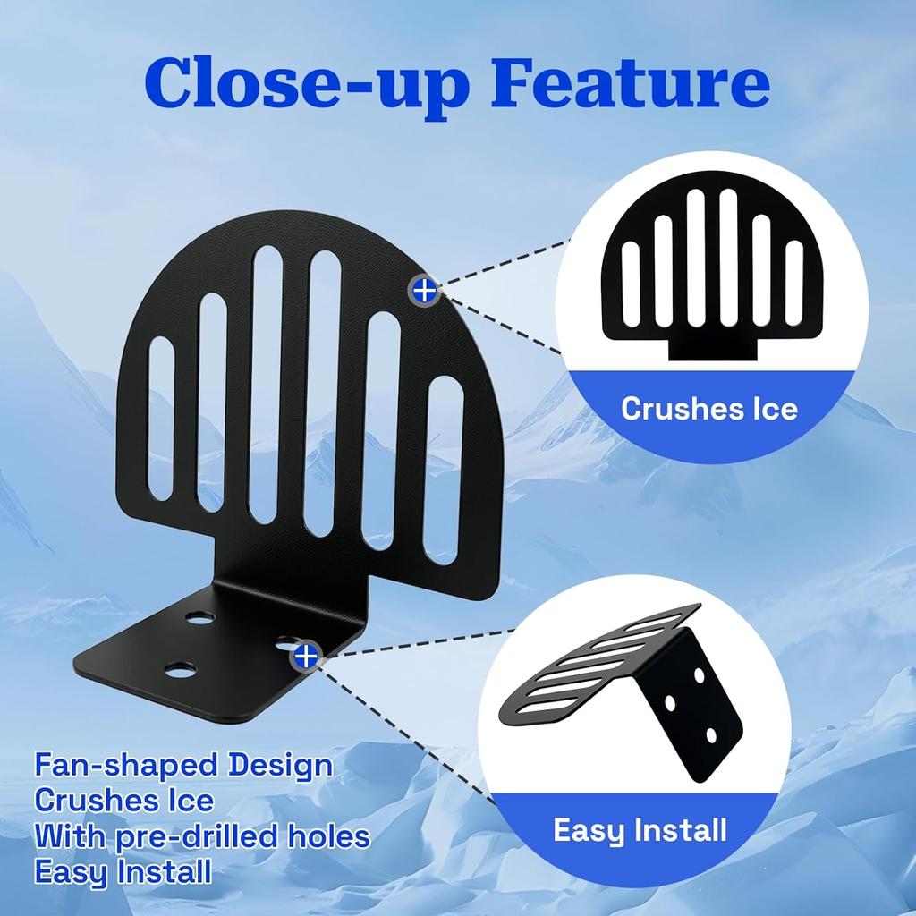 25 Pack Metal Roof Snow Guards - Alloy Steel Standing Seam Snow Stoppers with Seal Gaskets Screws Prevent Snows Ice Avalanches