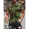 Camouflage Print Men's Tshirt Casual Comfortable Streetwear 3D Summer Outdoor Short Sleeve Crew Neck Sports Top Training T-shirt