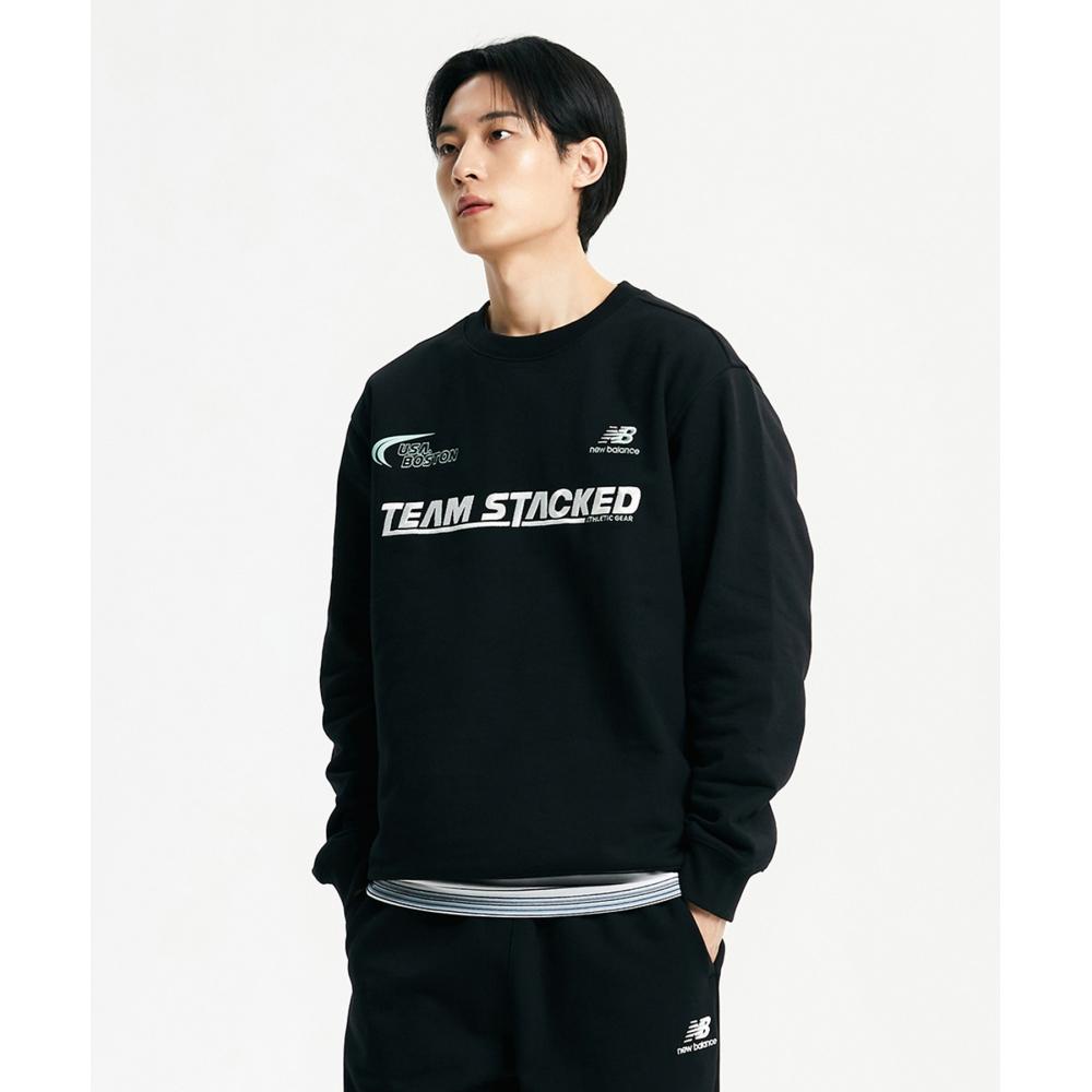 

NEW BALANCE NBNCD42923 UNI TEAM STACKED Толстовка с начесом SEMI-OVER FIT (ЧЕРНЫЙ)