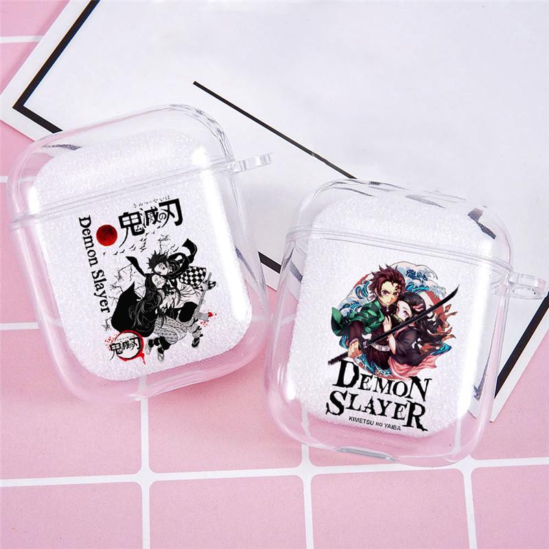 

Новый чехол для наушников Demon Slayer Kimetsu No Yaiba с рисунком аниме для Airpods 1 2, чехол для беспроводной зарядки Bluetooth наушников