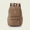 WTEMPO Solid Color Thick Wear-resistant Canvas Backpack Unisex Large-capacity Luggage Bag Denim Student Schoolbag