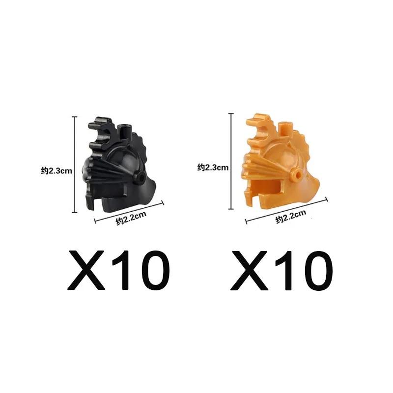 MOC Medieval Weapon Knight Building Block Accessories Character Helmet Hat Academic Gown Axe Sword Shield Brick Toy Gift K073