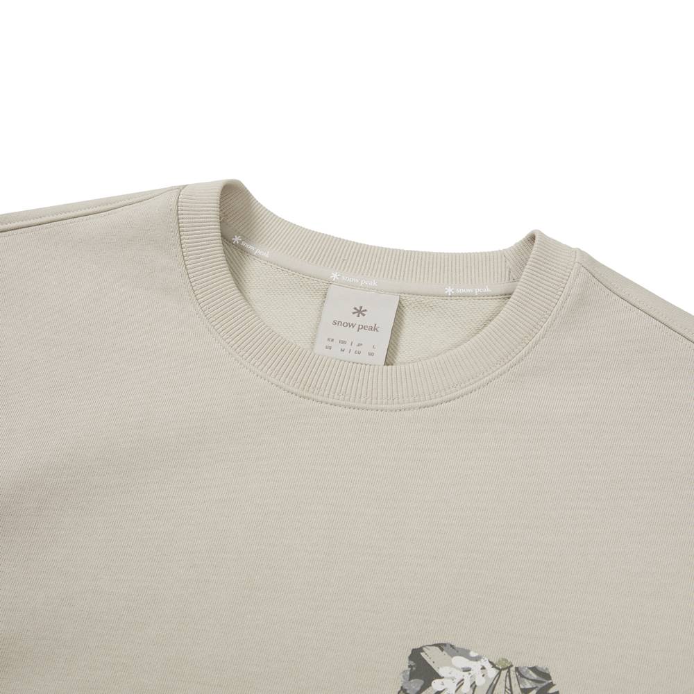 SNOWPEAK Tropical Graphic Sweatshirt Light Beige (S24FUFHT64)