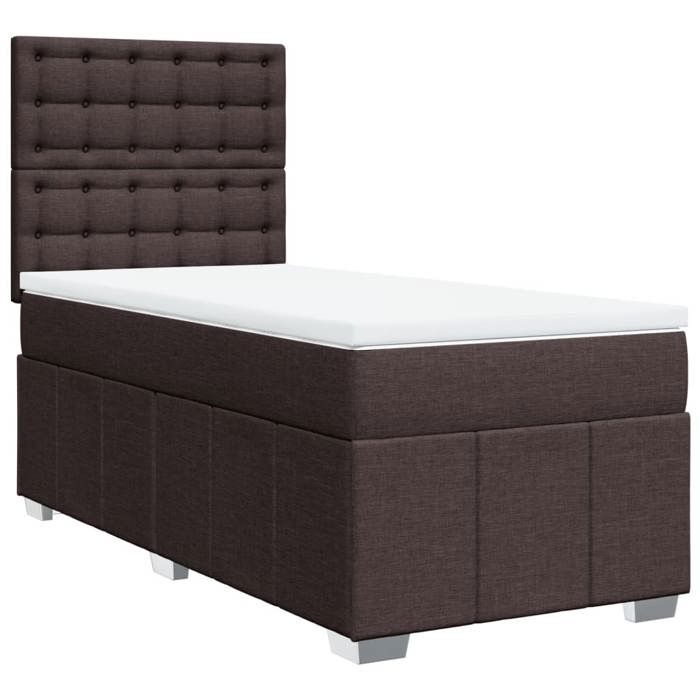 VidaXL Sommier à lattes de lit avec matelas Marron foncé 100x200 cm 3291596