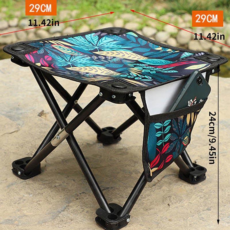 Collapsible Stool Mini Lightweight Recliner Foot Rest Fishing Chair Footrest For Patio Travel Picnic Walking Hiking Festival