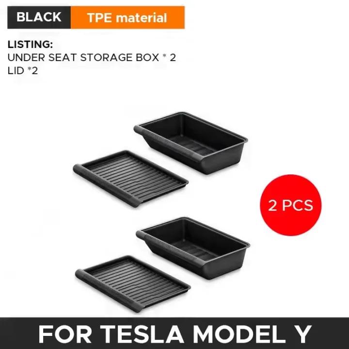 For Tesla Model Y 2020-2026 Juniper 2026-2026 Under Seat Storage Box Car Interior Accessories Drawer Type Organizer Lower Box