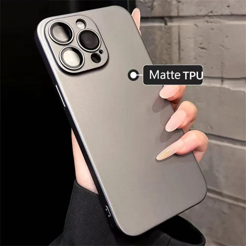 Luxury Original Matte Armor Rugged Phone Case For iPhone 17 16 15 14   11 Pro Max Plus Slim Camera Glass Protection Cn Cover