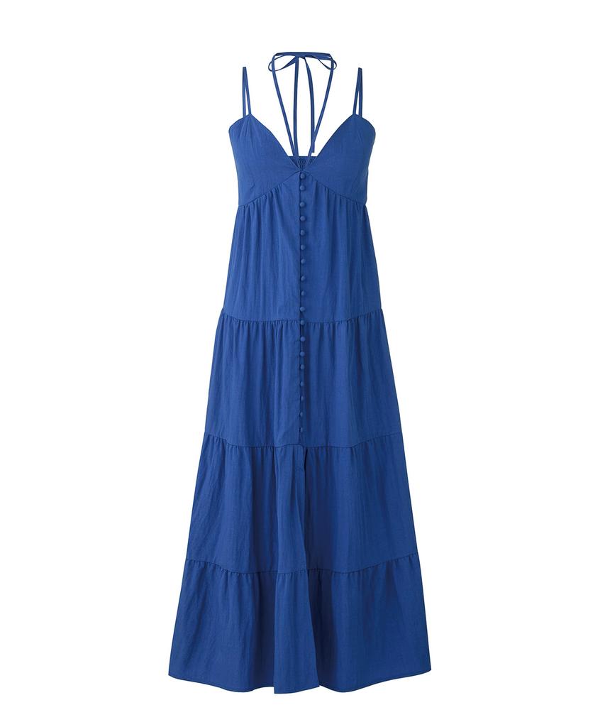 Bellodinela Blanc Halter Dress Blue