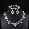 Fashion Pearl Necklace Set For Women - Bracelet And Earrings Set Wedding Jewelry Set For Brides.