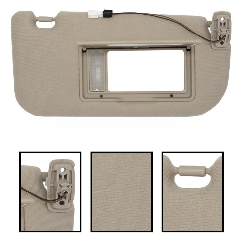 Sun Visor for Kia Sportage 2005 2006 2007 2008 2009 2010 Car Sun Visor, Beige Gray, Left Wired with Light Model 85202-1F090LX