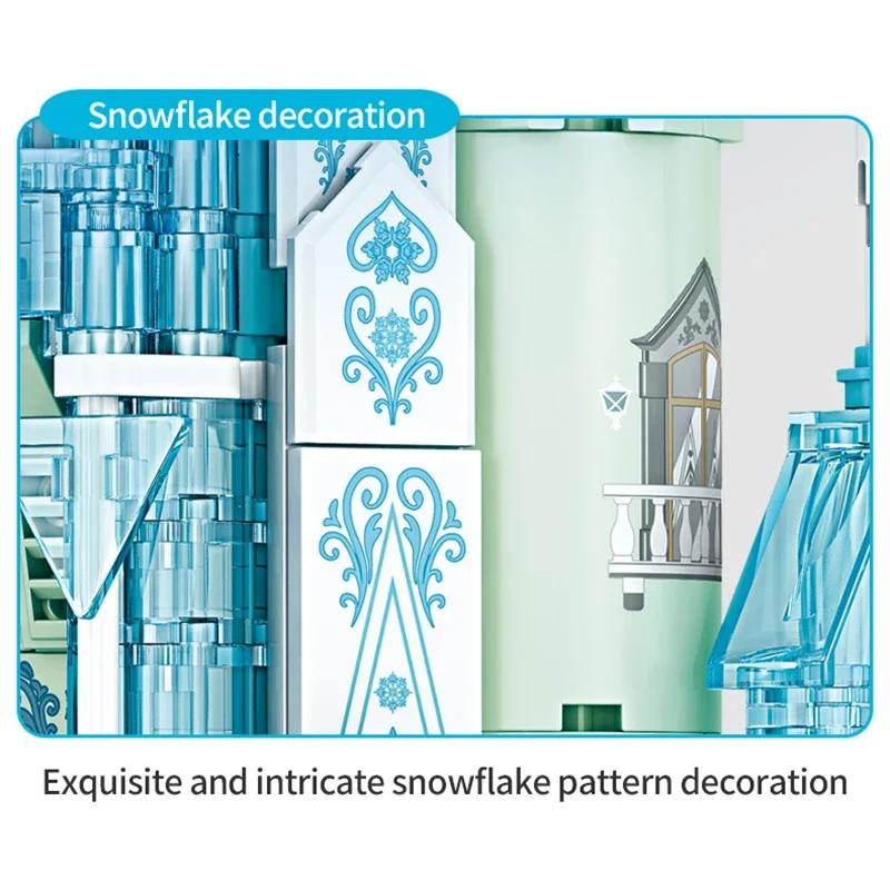 579PCS Aurora Winter Night Castle City Streetview Series Fantasy Construction Model Bricks DIY Assemble Toy for Blocks Fan