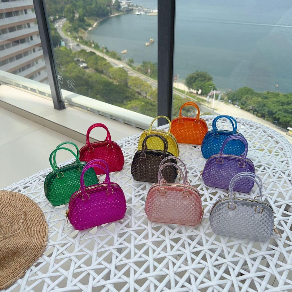 Fashionable Mini Shell Pearl Jelly Chain Crossbody PVC Material girls Shoulder Bag Stylish Summer Handbag from Mainland China