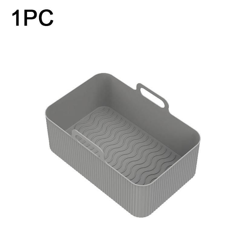 Silicone Air Fryer Liner Reusable Silicone Pot Grill Pan Baking Basket Tray Kitchen for Dual Air Fryer Accessories